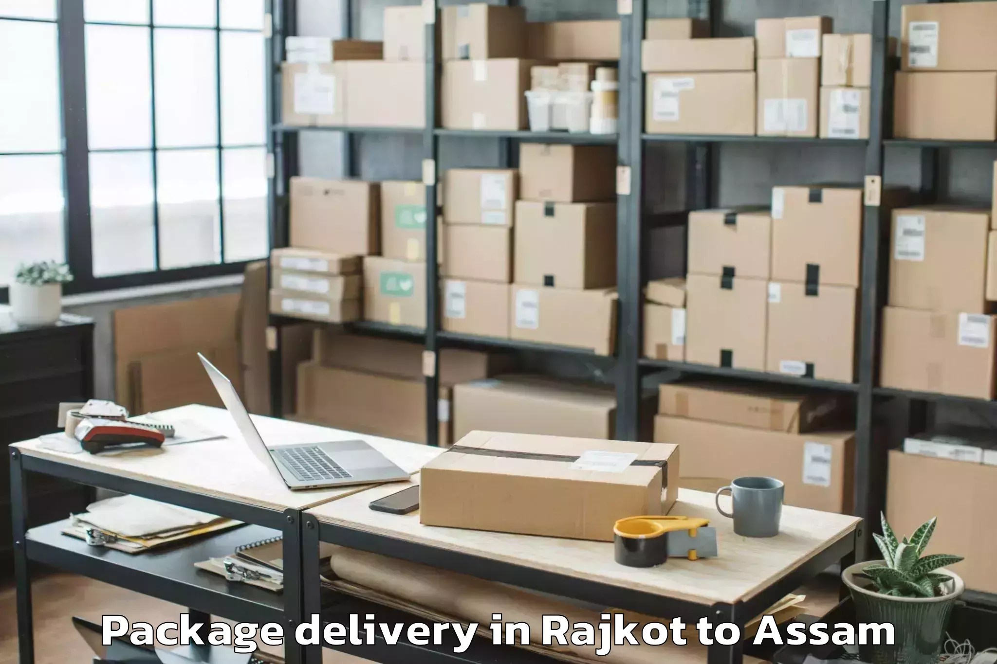 Reliable Rajkot to Udharbond Package Delivery